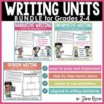Preview of Writing Units BUNDLE for Grades 2-4