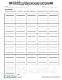 Writing Uppercase Letters Work Sheet