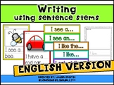Writing Using Sentences Stems (ENGLISH Version)