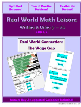 Preview of Writing & Using y = kx: Engaging 8 Part Lesson/Practice (Flexible Use!)