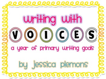 Preview of Writing VOICES Bulletin Board Headers and Goal  Cards with CCSS