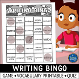 Writing Vocabulary Bingo Game