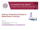 Writing, Vocabulary & Literacy in Middle School Mathematics