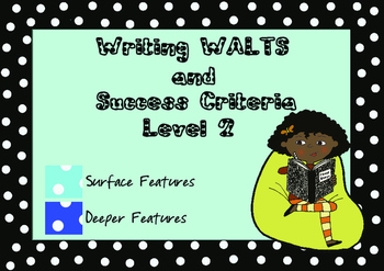 Preview of Writing WALTs and Success Criteria Level 2