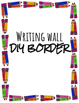 Preview of Writing Wall DIY Border