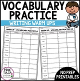 Writing Activity - Vocabulary Practice