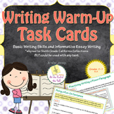 Writing Warm-Up Task Cards: Step-by-Step Review
