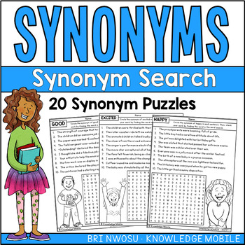 Preview of Synonym Search - 20  Word Search Puzzles