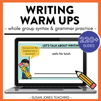 Preview of Writing Warm Ups: Syntax & Grammar Slides for Kindergarten, First, & 2nd Grade