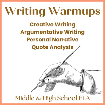 Preview of Writing Warmups | Middle and High School ELA Bellringers