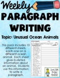 Writing Weekly Paragraphs - Ocean Animals