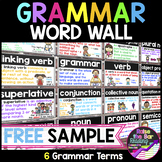 FREE Writing Word Wall: Grammar Posters or Flashcards