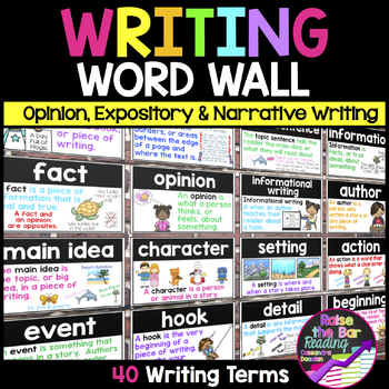 Preview of Writing Word Wall: Opinion, Expository, Narrative Writing Center, Bulletin Board