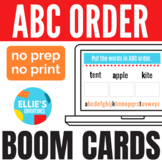 Writing Words in ABC Order (Alphabetical Order) Boom Cards