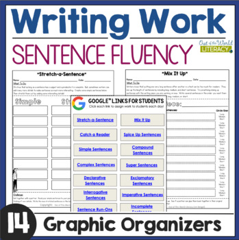 Preview of Writing Work Activities - Sentence Fluency