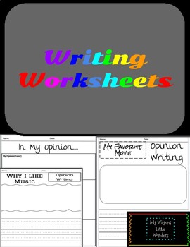 Preview of Writing Worksheets