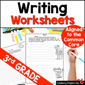 Preview of Writing Worksheets For 3rd Grade Print and Digital