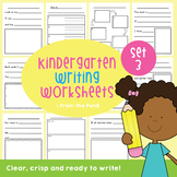 Writing Worksheets Pack for Kindergarten Set 3