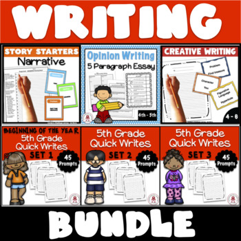 Preview of Opinion, Narrative, and Creative Writing Activities Bundle