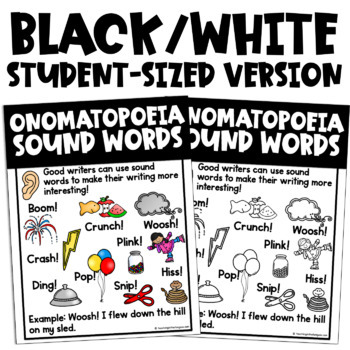 Onomatopoeia Examples - Word Wall Display
