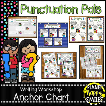 Preview of Writing Workshop Anchor Chart - "Punctuation Pals"
