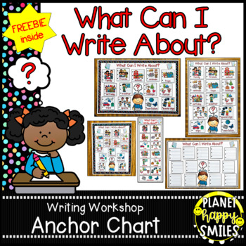 Preview of Writing Workshop Anchor Chart - "What Can I Write About?"