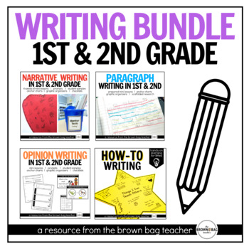 Preview of Writing Workshop Bundle: 1st & 2nd Grade Writing (Narrative, Inform, Opinion)