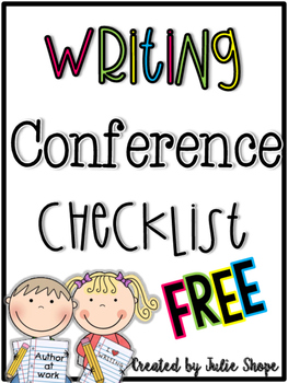 Preview of Writing Workshop Conference Checklist