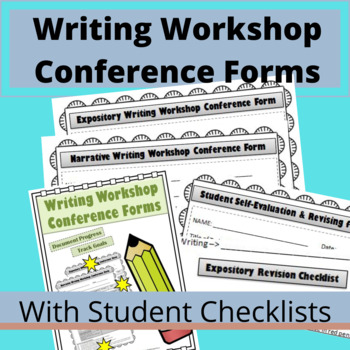 Preview of Writing Workshop Conference Forms and Student Checklists for 4th & 5th Grade