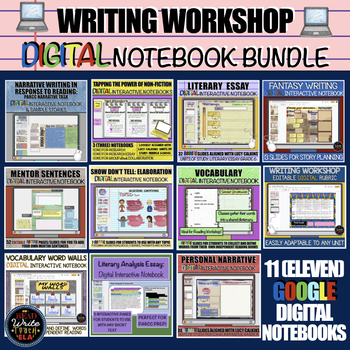 Preview of Writing Workshop: DIGITAL Interactive Notebooks BUNDLE