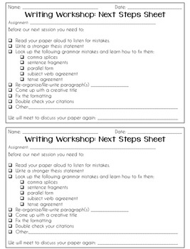 creative writing workshop feedback
