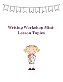 Writing Workshop Mini-lesson Topics