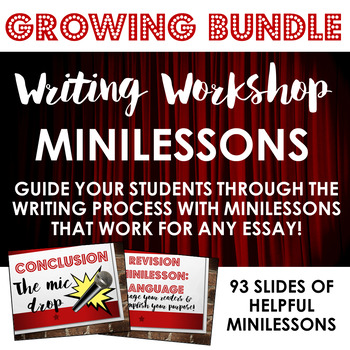 Preview of Writing Workshop Minilessons GROWING BUNDLE!!! - Distance Learning