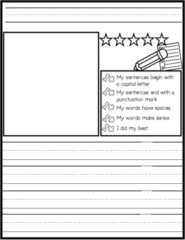 Writing Workshop Paper With Checklist by Kindergarten Maestra | TpT