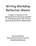 Writing Workshop Reflection Sheets