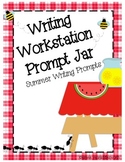 Writing Workstation Jar of Summer Writing Prompts