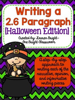 Preview of Writing a 2.6 Paragraph {Halloween Edition}