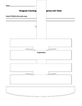 Preview of Writing a Body Paragraph: Graphic Organizer