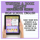 Writing a Book Review Reference Sheet for Secondary English