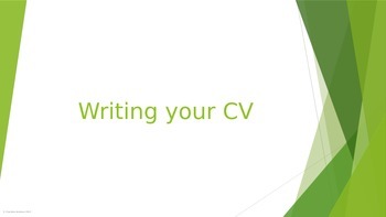 Preview of Writing a CV Powerpoint Presentation