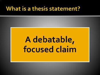 develop a clear and concise thesis statement