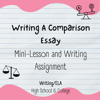 Preview of Writing a Comparison Essay - Mini-lesson and Essay Rubric