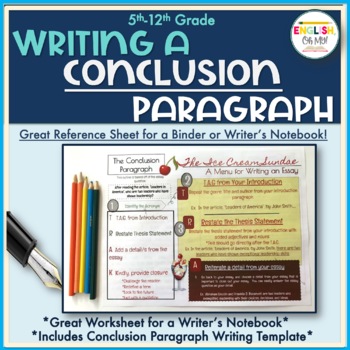 Preview of Writing a Conclusion Paragraph, Paragraph Writing Reference Sheet