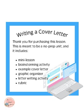 Preview of Writing a Cover Letter - Full Lesson