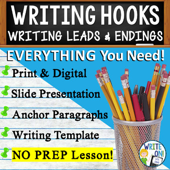Preview of Writing Leads - Creative Writing Hook Leads and Endings - Intros and Conclusions