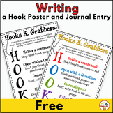 Writing a Hook Poster and Journal Entry FREE