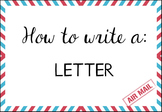 Writing a Letter {Posters, Labels and Rubric}