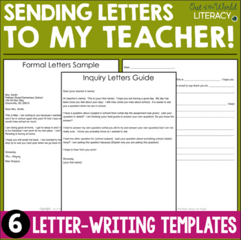 formal letter format to a teacher