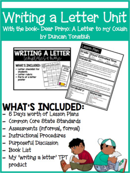 Preview of Writing a Letter Unit