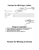 Writing a Letter or Article Format
